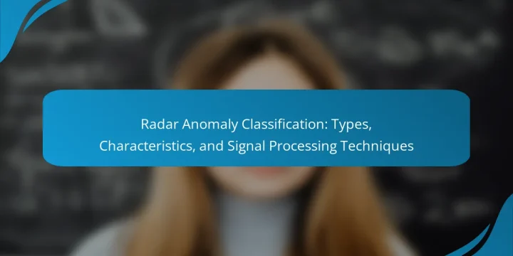 Radar Anomaly Classification: Types, Characteristics, and Signal Processing Techniques