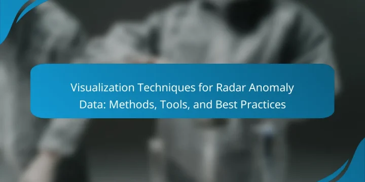 Visualization Techniques for Radar Anomaly Data: Methods, Tools, and Best Practices